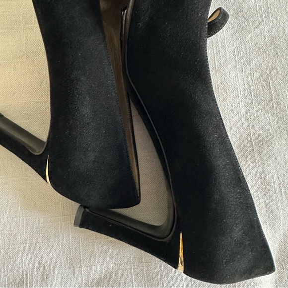 St. John Shoes Womens Size 10 Black Suede Mary Jane Pumps Block Heel Italy Party - Picture 14 of 14